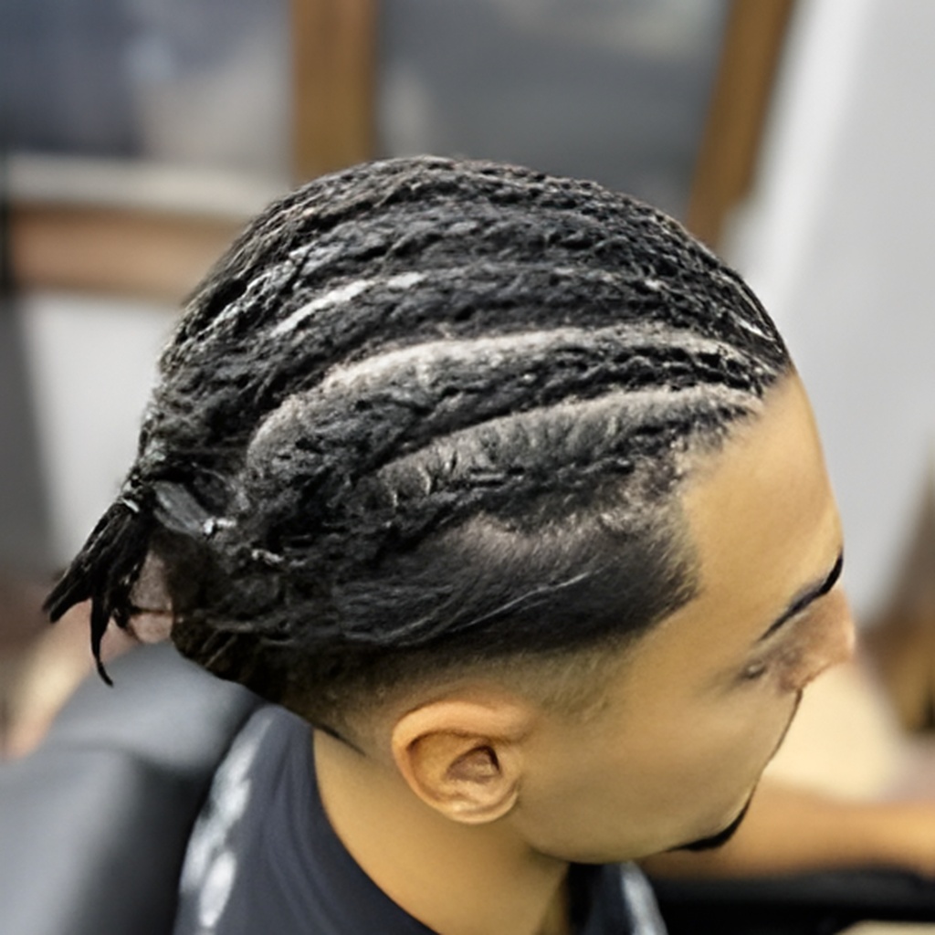 Braids codițe împletite bărbați și taper fade la Blessed Barbershop Târgoviște